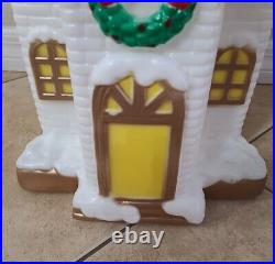 Christmas Blow Mold Church Chapel Light Up Holiday Time Decoration 32 New