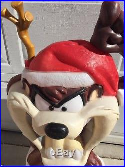 Christmas Blow Mold Taz Outside Lighted Decoration Used Vintage Looney Tunes