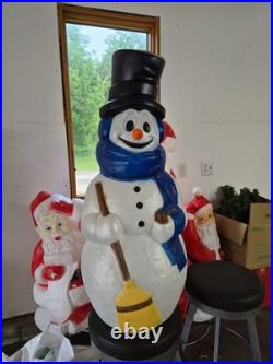 Christmas Frosty Snowman 42 Blow Mold Vintage Never Used Outdoors