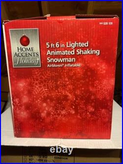Christmas -Home Accents 5 ft 6 in Animated Shaking Snowman Inflatable