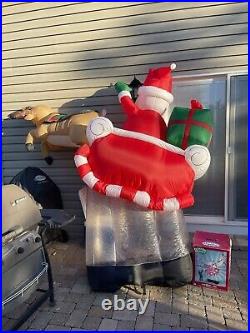 Christmas Inflatable Floating Santa Sleigh 10 Foot Gemmy