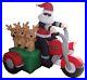 Christmas LED Air Blown Inflatable Decoration Santa Claus Reindeer on Motorcycle