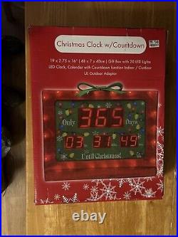 Christmas LED Clock Countdown Digital Light Outdoor Yard Ship Pick Up Tampa Area