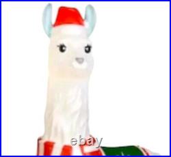Christmas Llama Blow Mold Lighted Outdoor Decoration 36 Inch New In Box