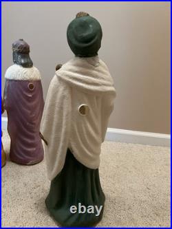 Christmas Nativity Blow Mold Set Poloron NO LIGHTS Tabletop