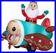 Christmas Santa Animated Airplane Plane Gingerbread Inflatable Airblown 7 Ft