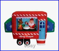Christmas Santa Camper Rv Camping North Pole Inflatable Airblown Gemmy