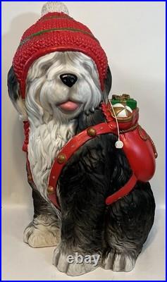 Christmas Santa Sheep Dog Colored LED Lights Blow Mold EXCELLENT CONDITION