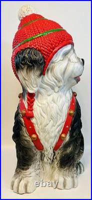 Christmas Santa Sheep Dog Colored LED Lights Blow Mold EXCELLENT CONDITION