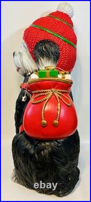 Christmas Santa Sheep Dog Colored LED Lights Blow Mold EXCELLENT CONDITION