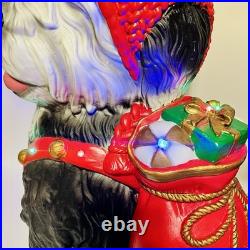 Christmas Santa Sheep Dog Colored LED Lights Blow Mold EXCELLENT CONDITION