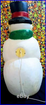 Christmas Snowman Blow Mold 39Tall Empire O24636 U S. A. 1990 No Cracks/No Holes