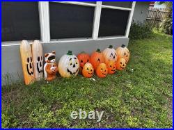 Collection of vintage blow molds 12 pieces lot halloween