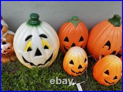Collection of vintage blow molds 12 pieces lot halloween