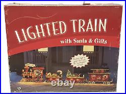 Costco Outdoor Christmas Yard Decor Lighted Train Santa and Gifts Needs Bulbs