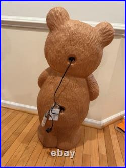 Cracker Barrel 3 Ft Valentine Bear Hugging Heart Blow Mold Valentine's Day Decor