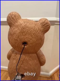 Cracker Barrel 3 Ft Valentine Bear Hugging Heart Blow Mold Valentine's Day Decor