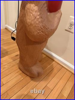 Cracker Barrel 3 Ft Valentine Bear Hugging Heart Blow Mold Valentine's Day Decor