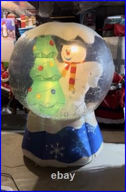 Custom Gemmy 6ft Airblown Inflatable Frosty The Snowman Snowglobe Christmas