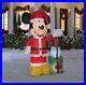 DISNEY Giant Mickey Mouse With Gifts Christmas Airblow Inflatable Lights Up 7ft