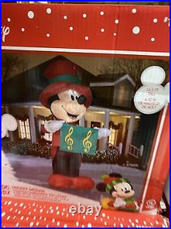 DISNEY MICKEY MOUSE COLOSSAL AIRBLOWN INFLATABLE 14.5FT Caroler GEMMY GIANT