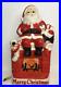 Dapol 17 Lighted Blow Mold Christmas Santa Sitting Chimney Fireplace WORKS