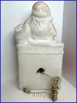 Dapol 17 Lighted Blow Mold Christmas Santa Sitting Chimney Fireplace WORKS