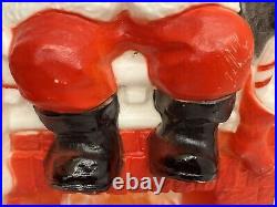 Dapol 17 Lighted Blow Mold Christmas Santa Sitting Chimney Fireplace WORKS