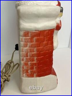 Dapol 17 Lighted Blow Mold Christmas Santa Sitting Chimney Fireplace WORKS