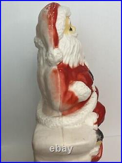 Dapol 17 Lighted Blow Mold Christmas Santa Sitting Chimney Fireplace WORKS