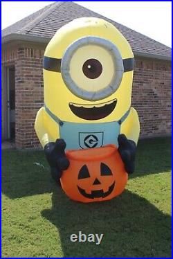 Despicable Me Halloween Minion Carl Airblown Inflatable 8 1/2 Feet & Box Gemmy