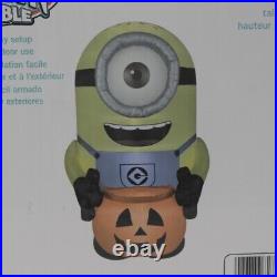 Despicable Me Halloween Minion Carl Airblown Inflatable 8 1/2 Feet & Box Gemmy