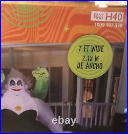Disney 7 ft. Wide Ursula with Moving Eels Inflatable LED Animated New Gemmy