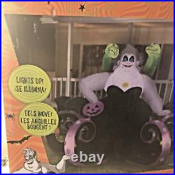 Disney 7 ft. Wide Ursula with Moving Eels Inflatable LED Animated New Gemmy
