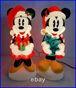 Disney Christmas Mickey & Minnie Mouse 24 Lit Blow Mold SET NEW 2024 LOWES