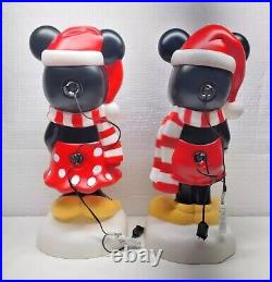 Disney Christmas Mickey & Minnie Mouse 24 Lit Blow Mold SET NEW 2024 LOWES