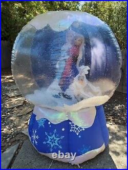 Disney Frozen Snow Globe Airblown Inflatable Elsa Anna Olaf 6' Tested Works