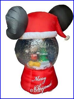 Disney Gemmy Airblown Inflatable Snow Globe Mickey Mouse Christmas 6,5 F HUGE