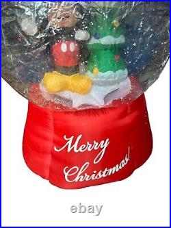 Disney Gemmy Airblown Inflatable Snow Globe Mickey Mouse Christmas 6,5 F HUGE