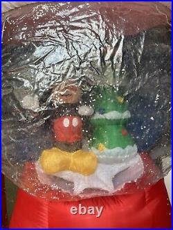 Disney Gemmy Airblown Inflatable Snow Globe Mickey Mouse Christmas 6,5 F HUGE