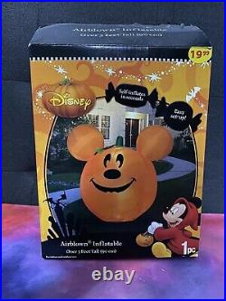 Disney Halloween Mickey Mouse Pumpkin Inflatable Airblown RARE