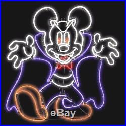 Disney Haunted Holiday Mickey Mouse Sign LED Lighted Halloween Decor Vampire