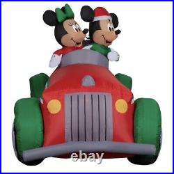 Disney Mickey & Minnie Christmas Car Holiday Airblown Inflatable NEW 8.5 FT Wide
