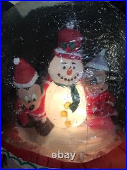 Disney Mickey Minnie Christmas Snow Globe Yard Inflatable