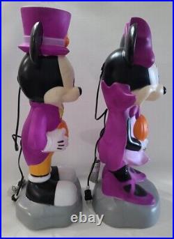 Disney Mickey & Minnie Mouse Halloween Blow Mold Gemmy 2022 Some Damage? B