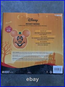 Disney Mickey Mouse Pumpkin Jack O Lantern Halloween Inflatable 9.5 Ft