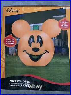 Disney Mickey Mouse Pumpkin Jack O Lantern Halloween Inflatable 9.5 Ft