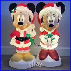 Disney Mickey and Minnie Mouse 24 Blow Molds Lighted Holiday Christmas Gemmy
