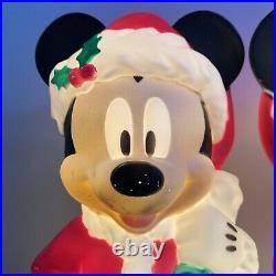 Disney Mickey and Minnie Mouse 24 Blow Molds Lighted Holiday Christmas Gemmy