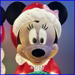 Disney Mickey and Minnie Mouse 24 Blow Molds Lighted Holiday Christmas Gemmy